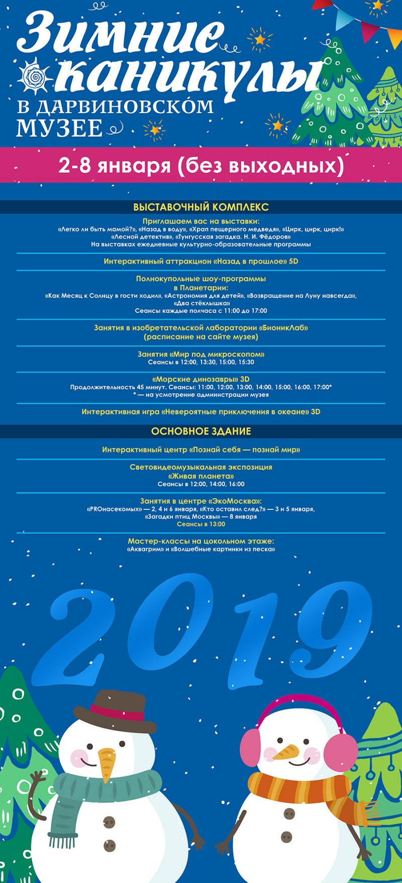 Зимние каникулы 2019