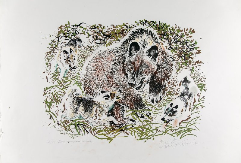 Капустина Т.П. Медведь и лайки, 1989