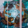 Витрину ЦДМ на Лубянке украсила инсталляция "Колесо Эволюции" Дарвиновского музея
